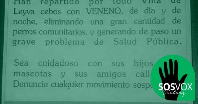 Victoria confirmada! Alcaldía de Villa de Leyva haga algo en contra del envenenamiento de perros callejeros en el pueblo y zonas aledañas